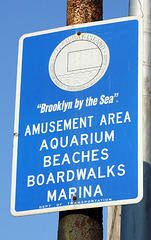 "Brooklyn By the Sea" Street Sign in Coney Island, June 2008