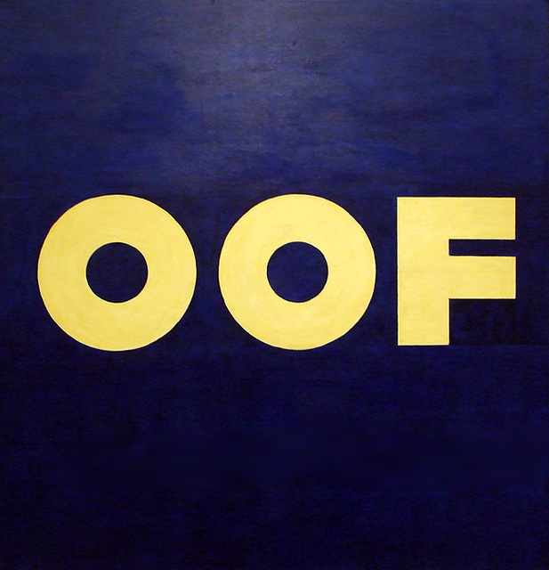 OOF by Edward Ruscha in the Museum of Modern Art, August 2007