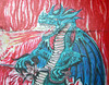 Detail of a Dragon on the Dante's Inferno Haunted House Ride in Astroland in Coney Island, June 2008