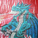 Detail of a Dragon on the Dante's Inferno Haunted House Ride in Astroland in Coney Island, June 2008
