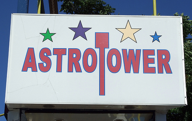 AstroTower Sign in Astroland Park in Coney Island, June 2007
