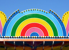 Rainbow and Lights in Astroland in Coney Island, June 2008