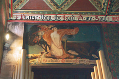 Detail of Gerald Horsley scheme to chancel, All Saints Church, Leek, Staffordshire