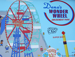 Deno's Wonder Wheel Map on the Boardwalk in Coney Island, June 2007