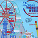 Deno's Wonder Wheel Map on the Boardwalk in Coney Island, June 2007