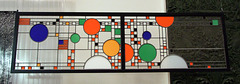 Clerestory Windows from the Avery Coonley Playhouse by Frank Lloyd Wright Stained Glass in the Museum of Modern Art, August 2007
