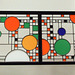 Clerestory Windows from the Avery Coonley Playhouse by Frank Lloyd Wright Stained Glass in the Museum of Modern Art, August 2007