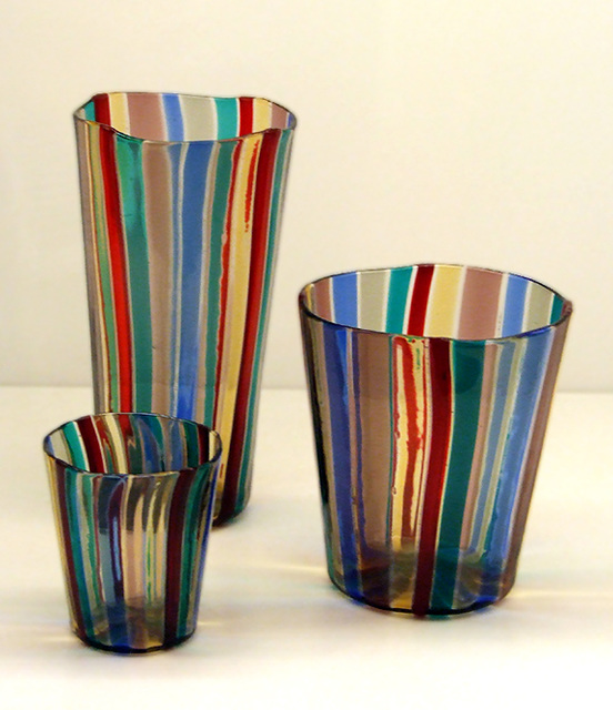 Tumblers by Paolo Venini in the Museum of Modern Art, December 2008