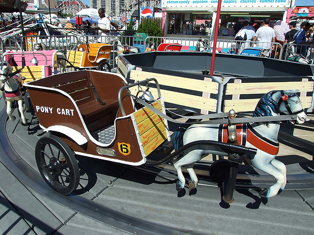 "Pony Carts" Kiddie Ride  at  Deno's Wonder Wheel Park in Coney Island, June 2007