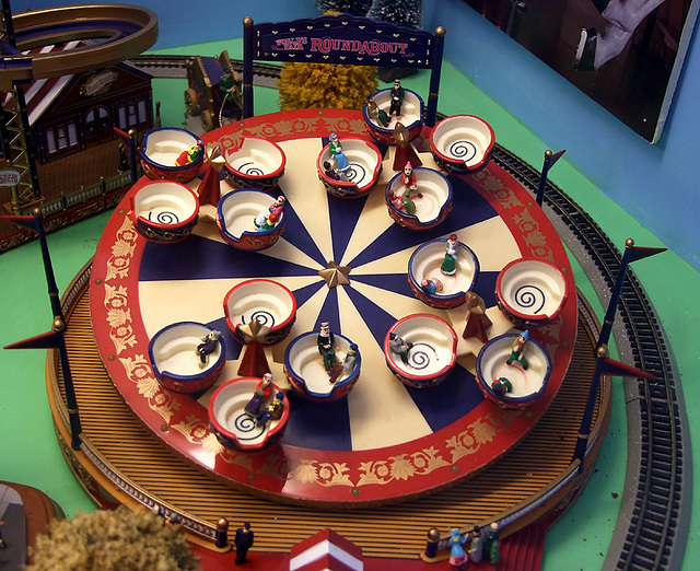 Model of the Roundabout in Dino's Wonder Wheel Park in Coney Island, July 2007