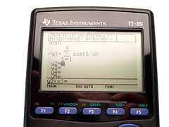 TI-89 sum + plot menu