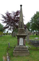 Memorial to Charles Angus Ross, Died of injuries sustained whilst playing football aged 19. March 1st 1879.