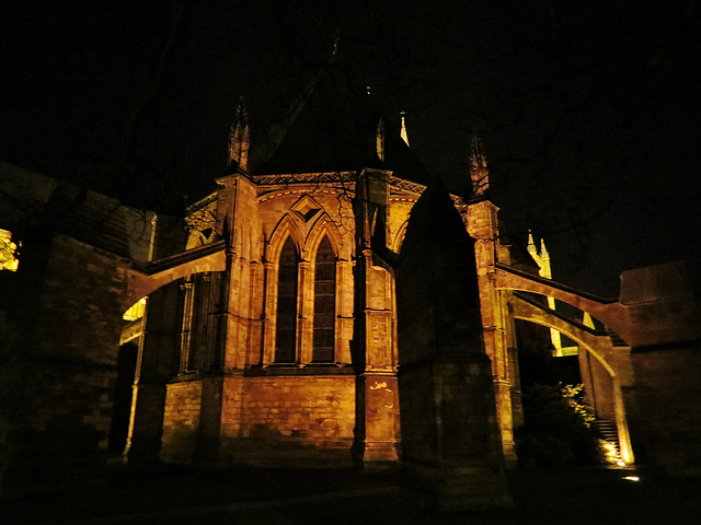 lincoln cathedral at night