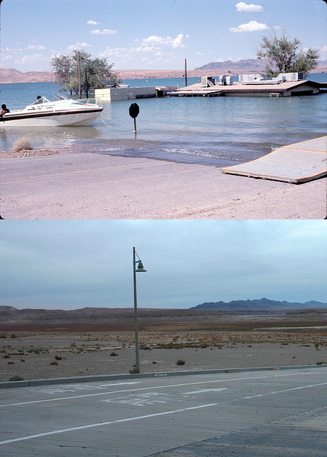 Flood vs. Drought:  Overton Beach, Lake Mead, Nevada
