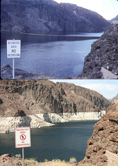 Flood vs. Drought: Lake Mead Upstream from Hoover Dam