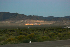 Round Mountain at dusk.