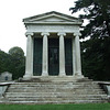Ionic "Temple" with Bronze Reliefs Mausoleum in Woodlawn Cemetery, August 2008
