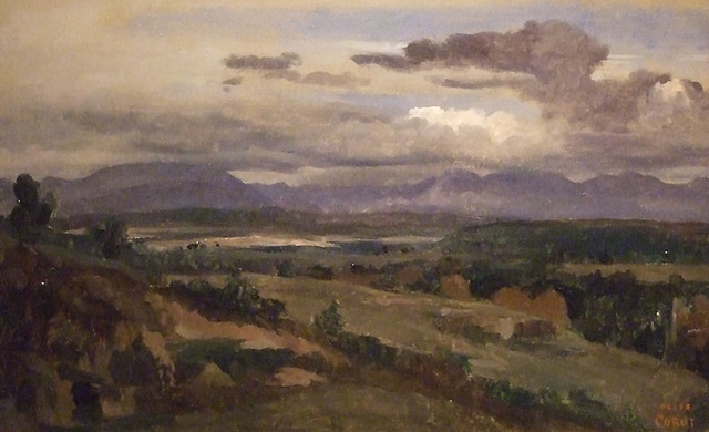 Detail of Civita Castellana by Corot in the Phillips Collection, January 2011