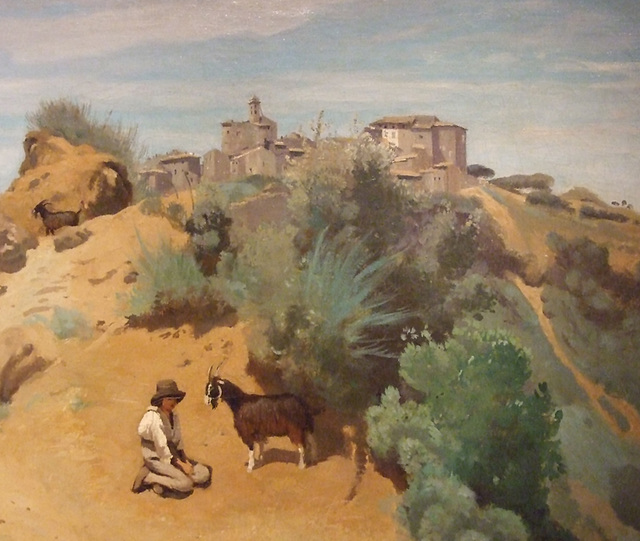 Detail of Genzano by Corot in the Phillips Collection, January 2011