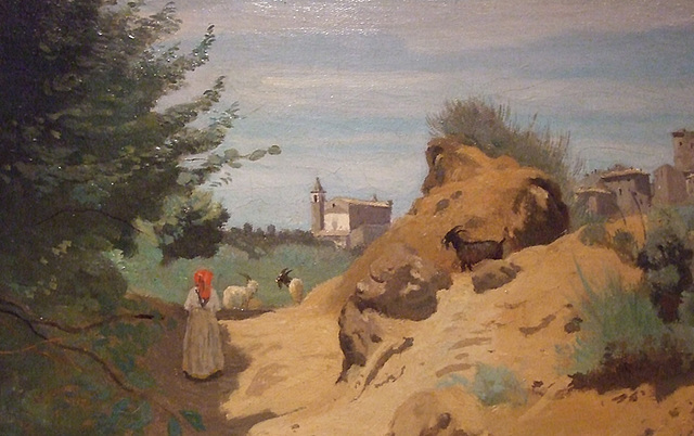 Detail of Genzano by Corot in the Phillips Collection, January 2011
