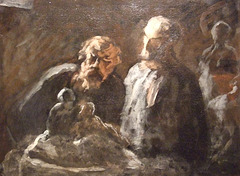 Detail of Two Sculptors by Daumier in the Phillips Collection, January 2011