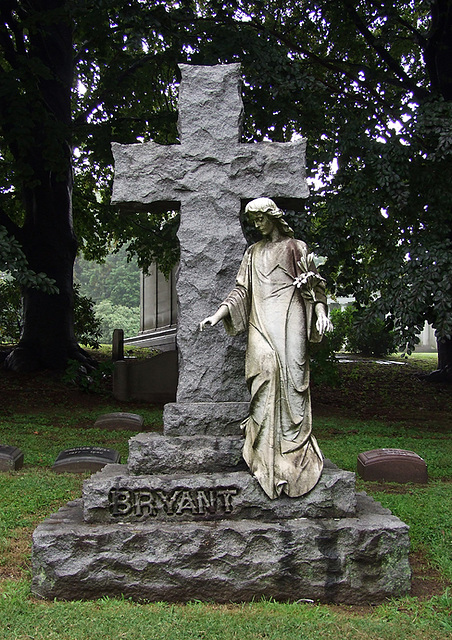 A Large Cross with Mouner Grave Monument in Woodlawn Cemetery, August 2008
