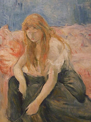 Detail of Two Girls by Morisot in the Phillips Collection, January 2011