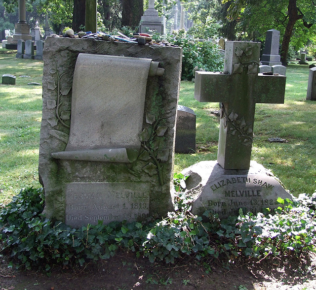 Herman Melville's and His Wife's Graves in Woodlawn Cemetery, August 2008