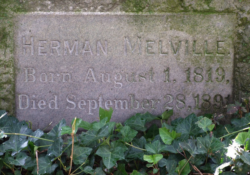 Detail of Herman Melville's Grave in Woodlawn Cemetery, August 2008