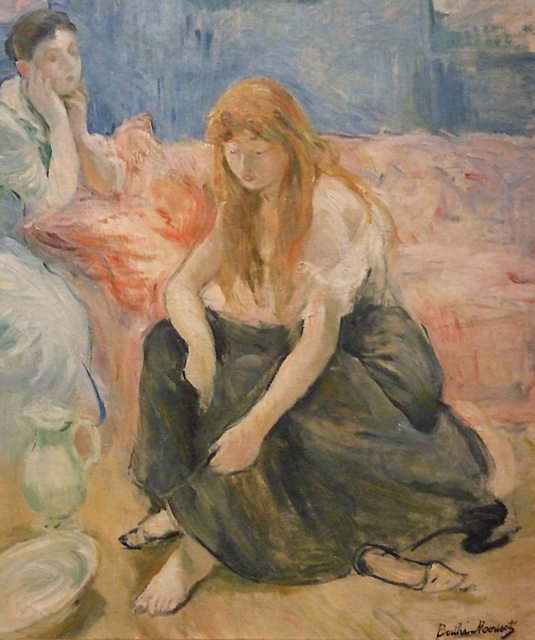 Detail of Two Girls by Morisot in the Phillips Collection, January 2011