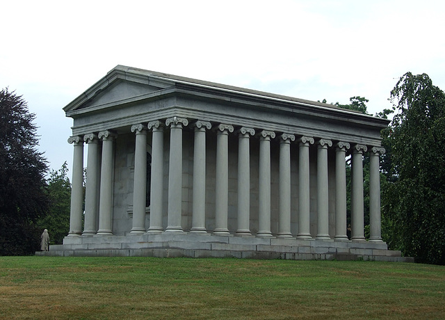 Greek Temple-Inspired Mausoleum in Woodlawn Cemetery, August 2008