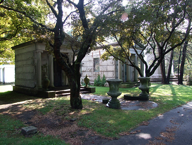 Row of Mausoleums in Woodlawn Cemetery, August 2008