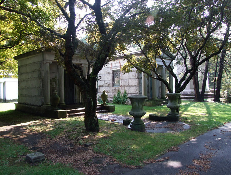 Row of Mausoleums in Woodlawn Cemetery, August 2008