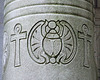 Detail on a Column of an Egyptian-Inspired Mausoleum in Woodlawn Cemetery, August 2008