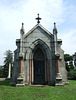 A Neo-Gothic Church-Shaped Mausoleum in Woodlawn Cemetery, August 2008