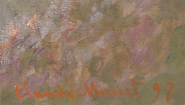 Detail of Val Saint-Nicholas Near Dieppe by Monet in the Phillips Collection, January 2011