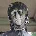 Detail of a Funerary Monument with a Statue of a Creepy Victorian Woman in Woodlawn Cemetery, August 2008