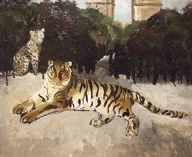 Detail of Tiger and Arc de Triomphe by Christopher Wood in the Phillips Collection, January 2011