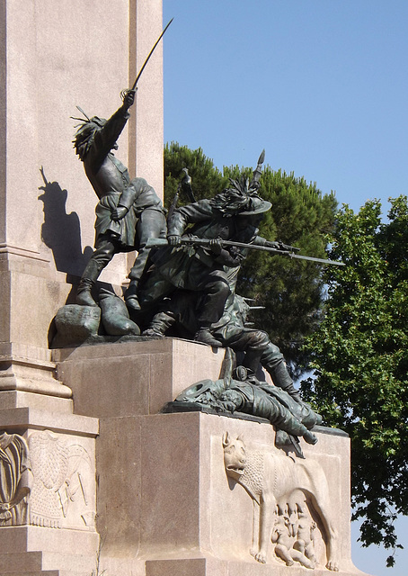 Detail of the Garibaldi Monument on the Janiculum Hill in Rome, June 2012