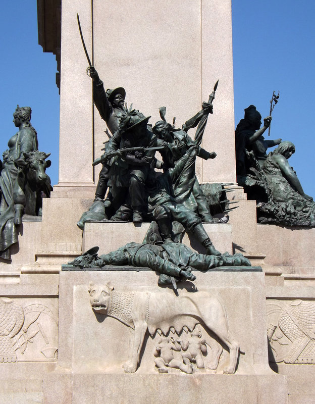 Detail of the Garibaldi Monument on the Janiculum Hill in Rome, June 2012