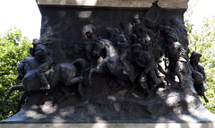 Detail of the Base of the Anita Garibaldi Monument on the Janiculum Hill in Rome, June 2012