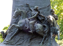 Detail of the Base of the Anita Garibaldi Monument on the Janiculum Hill in Rome, June 2012