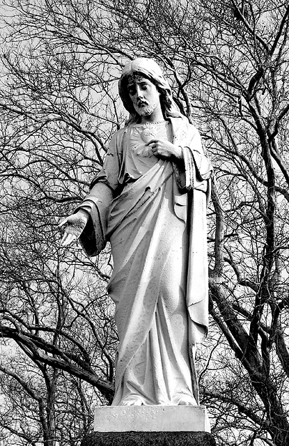 Statue of Christ in Calvary Cemetery, March 2008