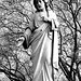 Statue of Christ in Calvary Cemetery, March 2008