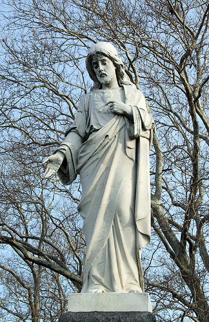 Statue of Christ in Calvary Cemetery, March 2008