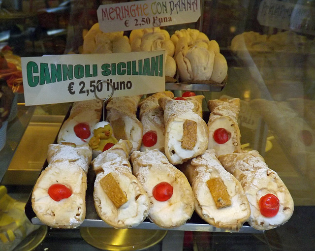 Cannoli in Trastevere in Rome, June 2012