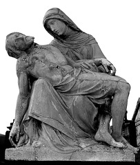Statue of the Pieta in Calvary Cemetery, March 2008