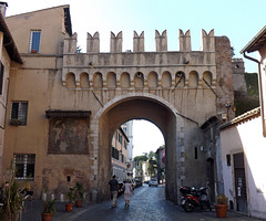 The Porta Settimiana in Trastevere in Rome, June 2012