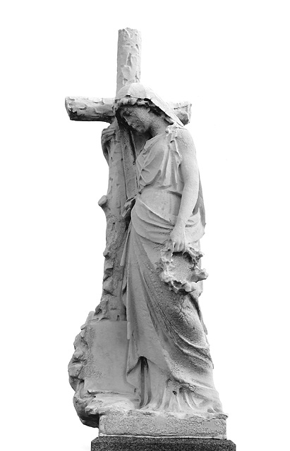 Detail of the Sculpture on the top of the Vaughan Family Funerary Monument in Calvary Cemetery, March 2008