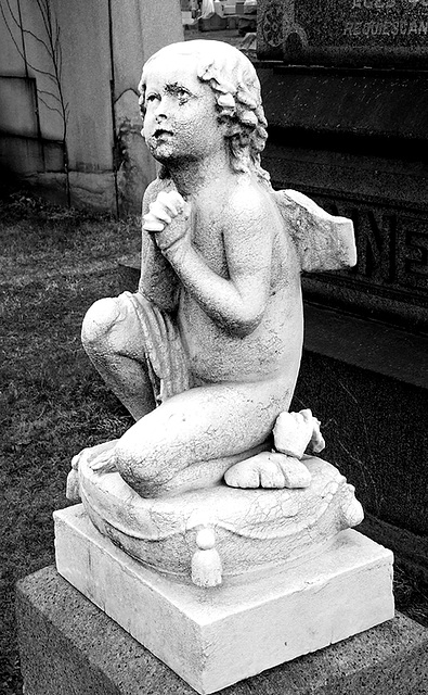 Statue of an Angel in Calvary Cemetery, March 2008